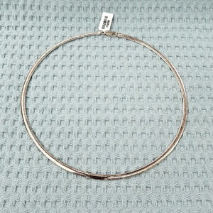 Omega Solid 925 Sterling Silver 18" Necklace (16.60g) 4mm.
